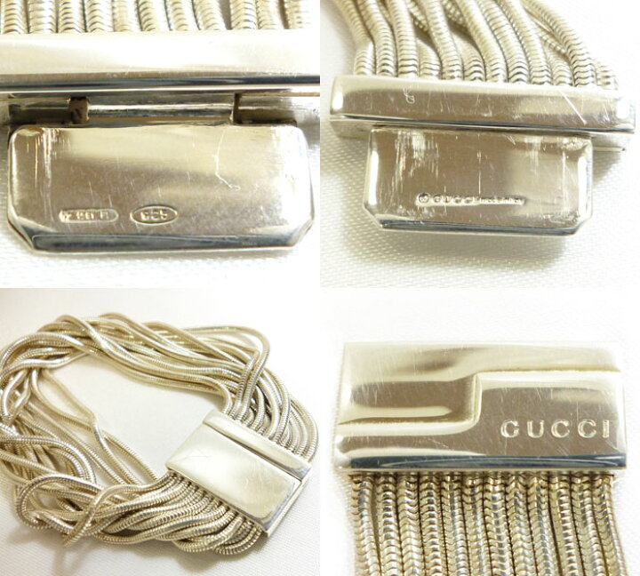 楽天市場】【GUCCI】グッチ シルバー 12連 ブレスレット SV スネーク 