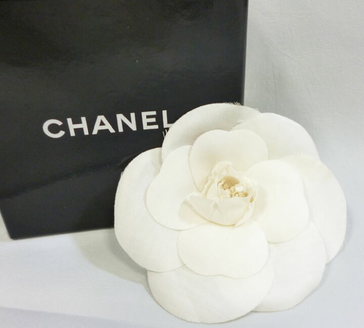 楽天市場】【CHANEL】シャネル カメリア コサージュ ブローチ ホワイト 
