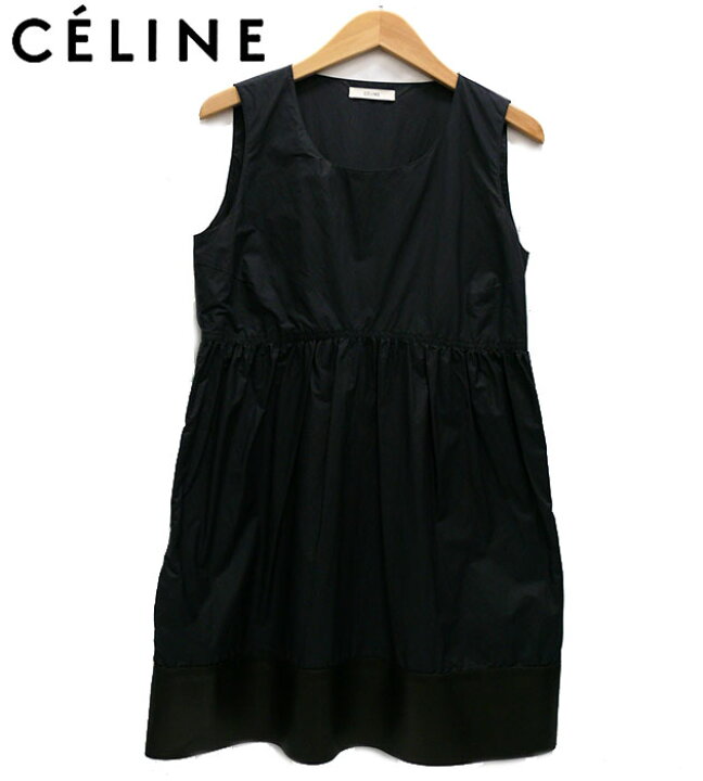 楽天市場】【CELINE】セリーヌ レザー切替 ノースリーブ  