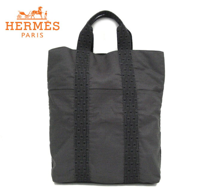 楽天市場】【HERMES】エルメス カバス トートバッグ キャンバス グレー 