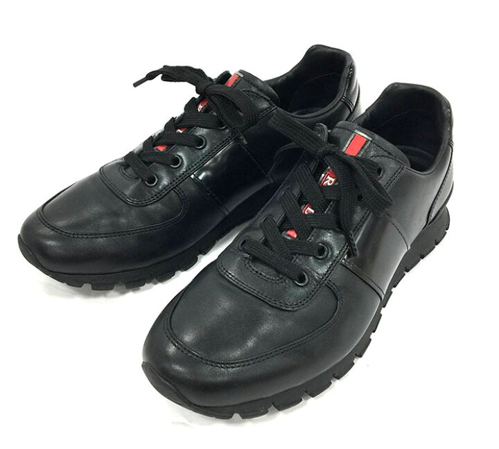 楽天市場】【PRADA SPORT】プラダスポーツ レザー スニーカー ブラック  