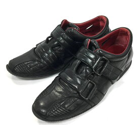 【BALLY】バリー ANABEL レザー ベルクロ ウォーキングシューズ ブラック サイズ35 1/2E レディース シューズ 靴 RA5089【中古】