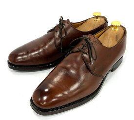 【Lloyd Footwear×CROCKETT&JONES】ロイドフットウェア クロケット＆ジョーンズ製 3ホール プレーントゥシューズ サイズ7 1/2E シューズ 紳士靴 メンズ 革靴 英国 RA5118【中古】