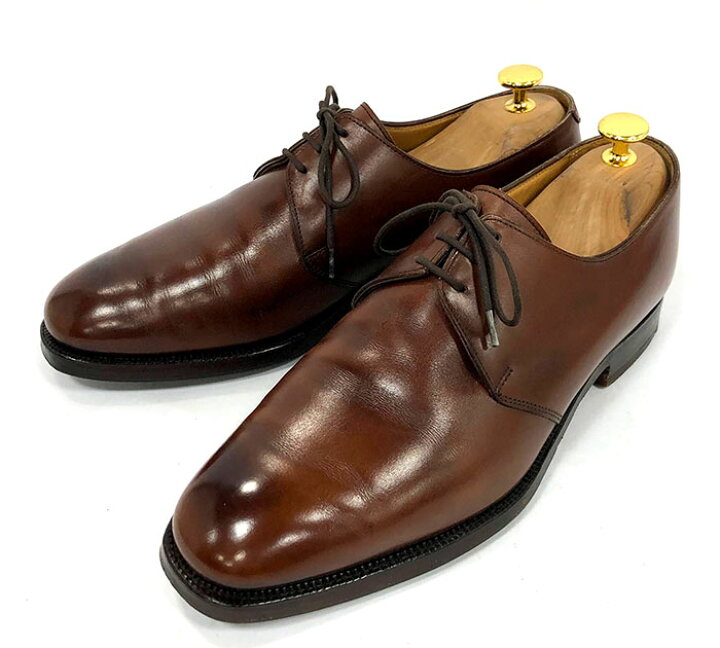 楽天市場 Lloyd Footwear Crockett Jones ロイドフットウェア クロケット ジョーンズ製 3ホール プレーントゥシューズ サイズ7 1 2e シューズ 紳士靴 メンズ 革靴 英国 Ra5118 中古 リサイクルストア エコライフ