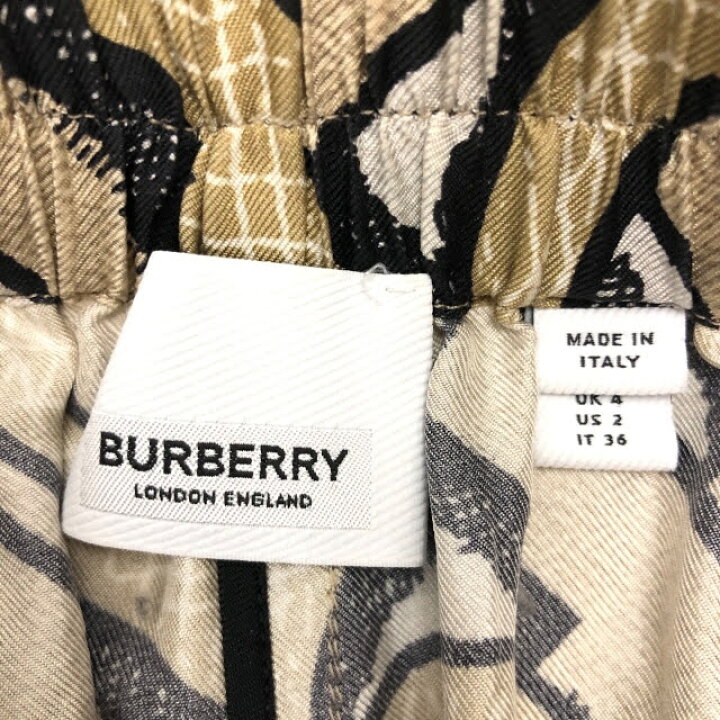 楽天市場】【BURBERRY】バーバリー ティッシ期 TBロゴ ワイドパンツ 