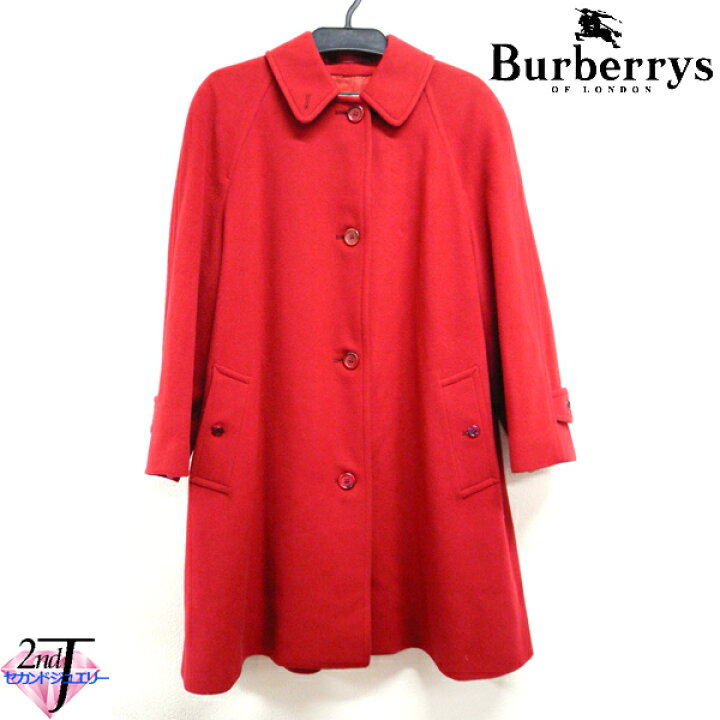 楽天市場】【BURBERRYS】 バーバリーズ ウールロングコート レッド 
