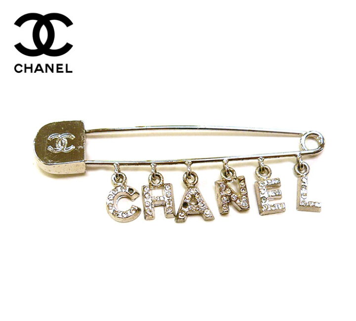 楽天市場】【CHANEL】 シャネル ラインストーン ロゴ ブローチ ココ  