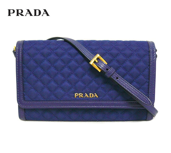 楽天市場】【PRADA】プラダ ショルダーウォレット 長財布 キルティング 