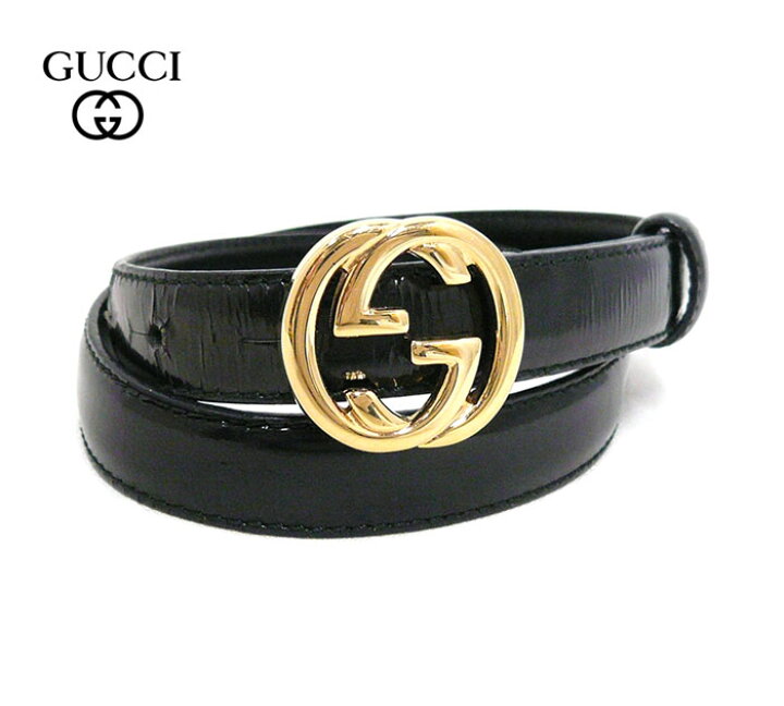 楽天市場】【GUCCI】グッチ GGバックル レザー 細ベルト 65/26  