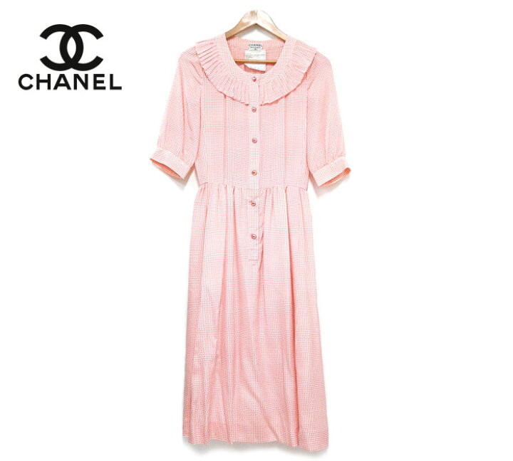 楽天市場】【CHANEL】シャネル ヴィンテージ シルクワンピース 千鳥柄 