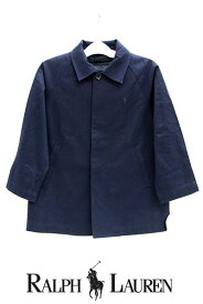 【Ralph Lauren】ラルフローレン 2way ステンカラーコート ネイビー サイズ110cm 【中古】