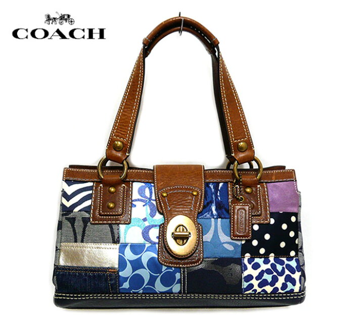 楽天市場】【COACH】コーチ パッチワーク シグネチャー トートバッグ  