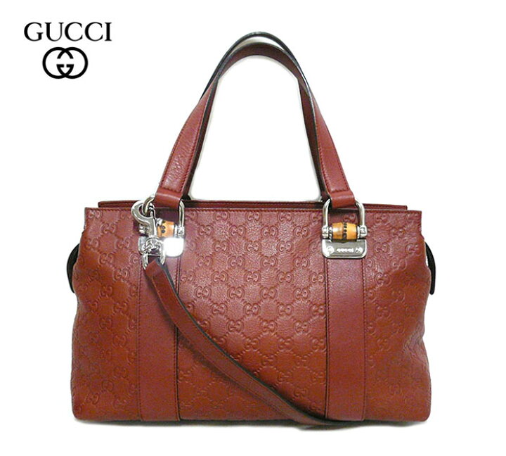 楽天市場】【GUCCI】グッチ グッチシマレザー GG柄 バンブー 2WAY 