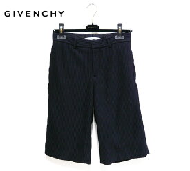 【GIVENCHY】ジバンシィ 2016 S/S BERMUDA テーラードショートパンツ ハーフパンツ サイズ44 ネイビー ピンストライプ メンズ 16J 5300 131 ON2124【中古】