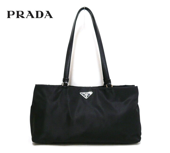 楽天市場】【PRADA】プラダナイロン×レザー ショルダーバッグ トート 