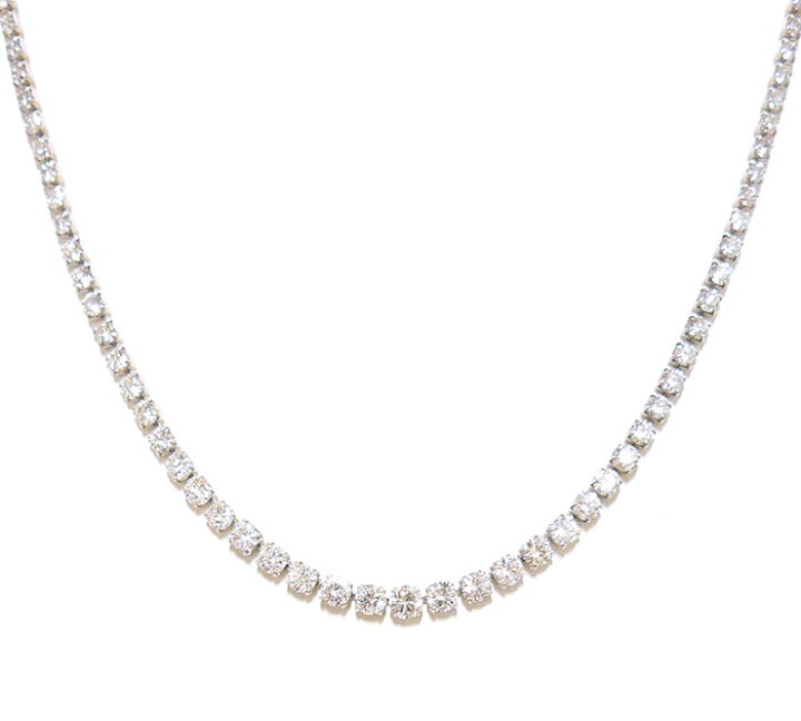 楽天市場】Pt850 天然ダイヤモンド 10.00ct テニスネックレス 約44cm 