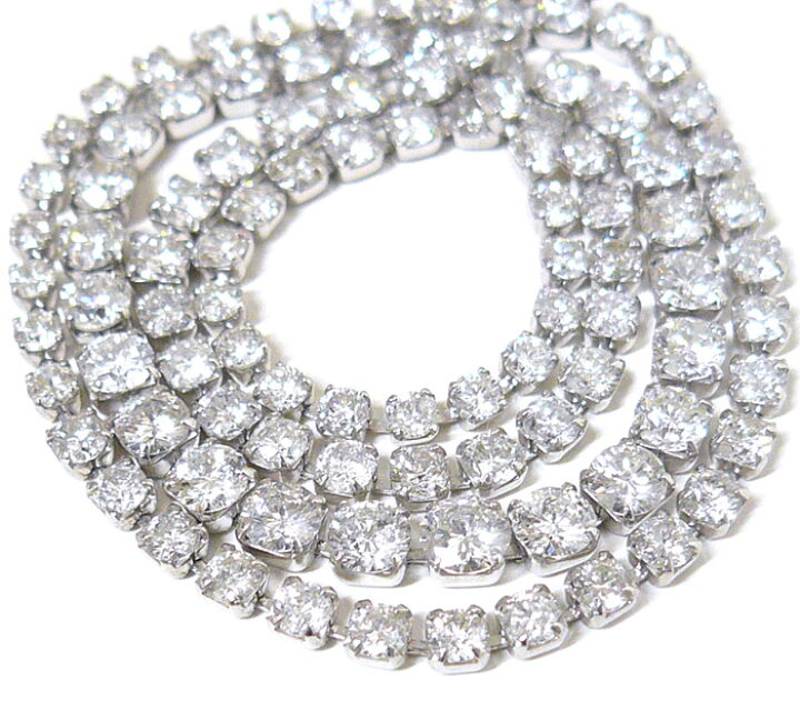 楽天市場】Pt850 天然ダイヤモンド 10.00ct テニスネックレス 約44cm 