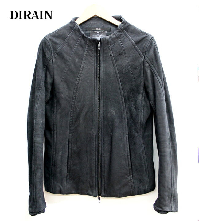 楽天市場】【DIRAIN】ディレイン牛革 レザー ジップアップジャケット 