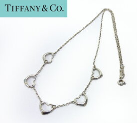 【TIFFANY＆Co.】ティファニー ファイブ オープンハート ネックレス シルバー925 箱・保存袋付【中古】FF1022