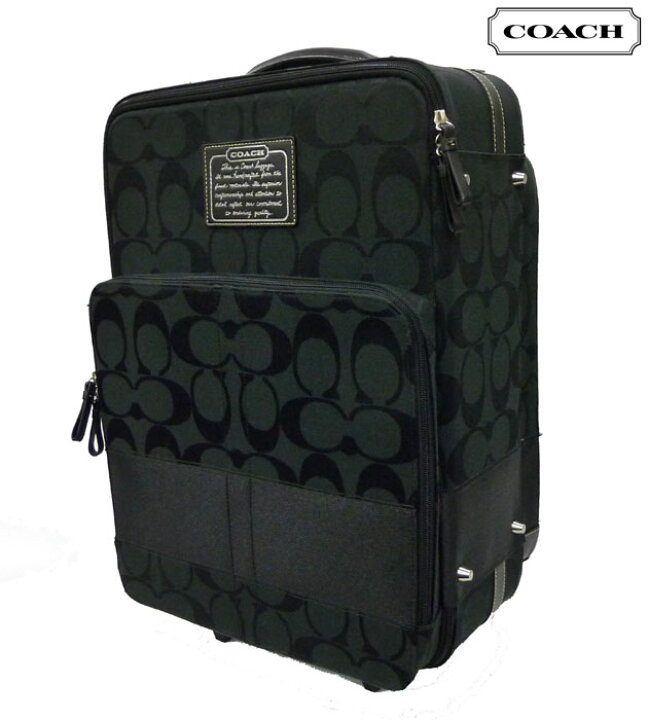 楽天市場】【COACH】コーチF77180 シグネチャー キャリーバッグ 黒  