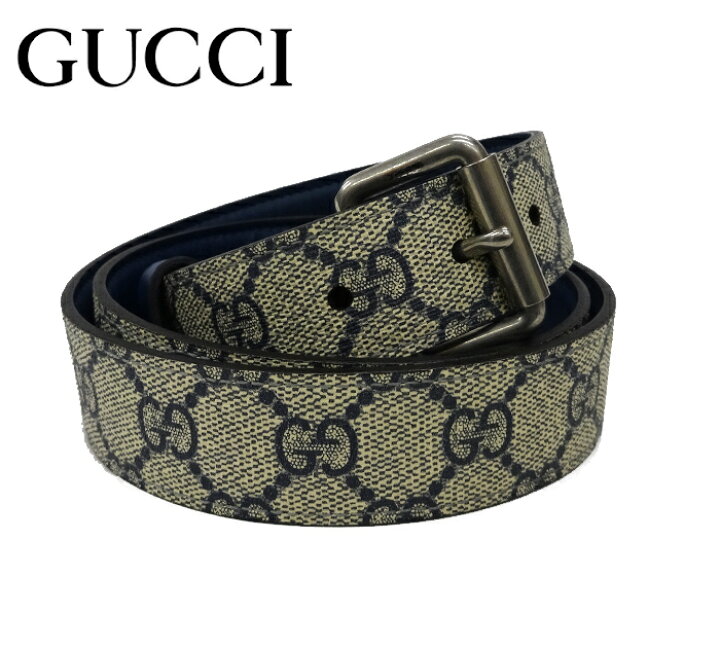 楽天市場】【GUCCI】グッチ リバーシブル ベルト 387035 ブルーレザー 