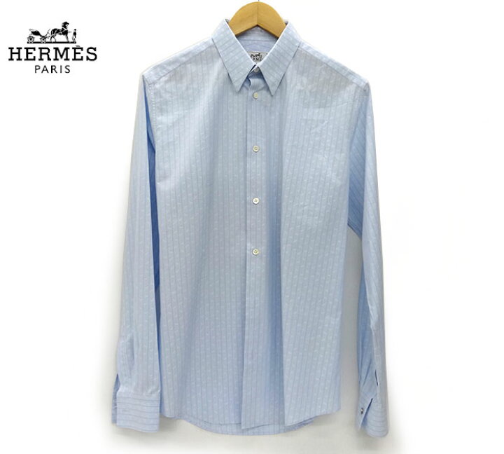 楽天市場】【HERMES】エルメス ホース刺繍 ストライプ セリエボタン  