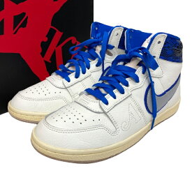 美品【NIKE】ナイキ FN8675-104 JORDAN AIR SHIP PE SP エアジョーダンエアシップ スニーカー アウェイクNY サイズ28cm ホワイト×ブルー 白×青 シューズ メンズ 箱付き 替え紐付き【中古】FB3796