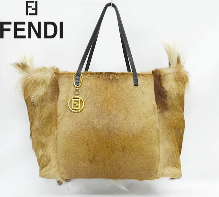楽天市場】【FENDI】フェンディ リアルファー ガゼル トートバッグ 