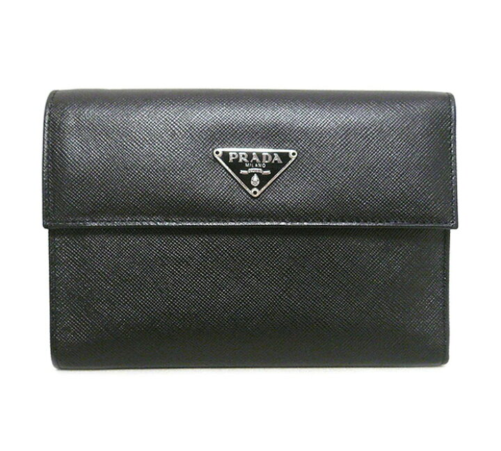 楽天市場】【PRADA】プラダ 三角ロゴプレート 三つ折り財布 ウォレット  
