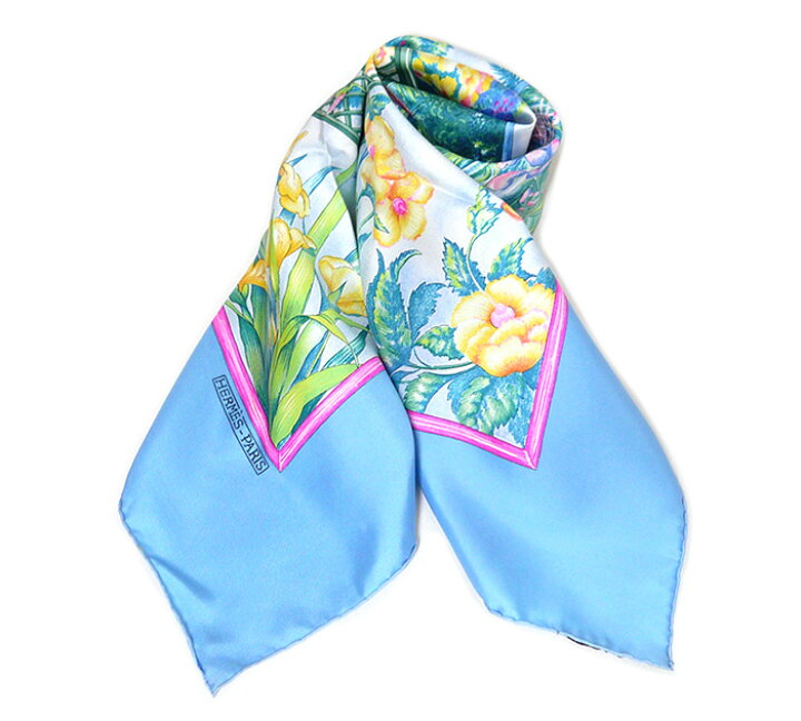 楽天市場】【HERMES】エルメス カレ90 GIVERNY 大判 スカーフ シルク  