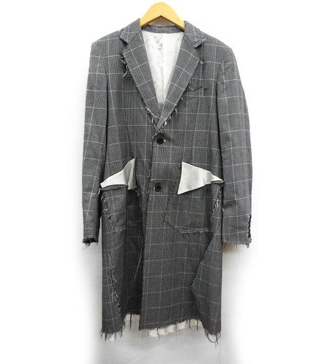 楽天市場】【sulvam】 サルバム 切りっぱなし グレンチェック ロング  