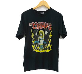 【HYSTERIC GLAMOUR】 ヒステリックグラマー 2019SS プリント 半袖 Tシャツ THE CRAMPS TEENAGE PSYCHO Sサイズ ブラック 黒 【中古】FF3353