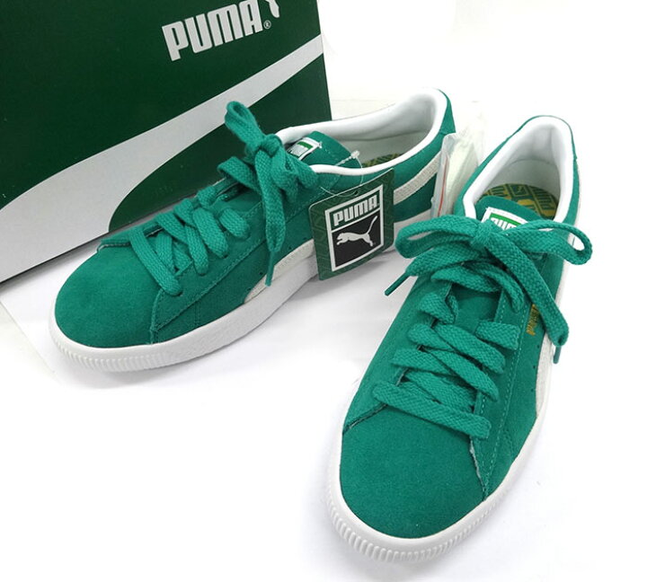 楽天市場 Puma プーマ 21ss スウェード ビンテージスニーカー 26 5cm Puma Suede 緑 グリーン タグ付き 箱付き 替え紐付き 未使用 中古 Fb1635 リサイクルストア エコライフ