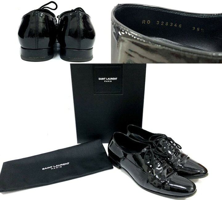 楽天市場】Saint Laurent サンローラン エナメル レースアップ 