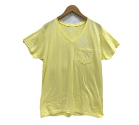 Seagreen シーグリーン メンズ トップス Vネック Tシャツ 日本製 イエロー サイズ2 【中古】