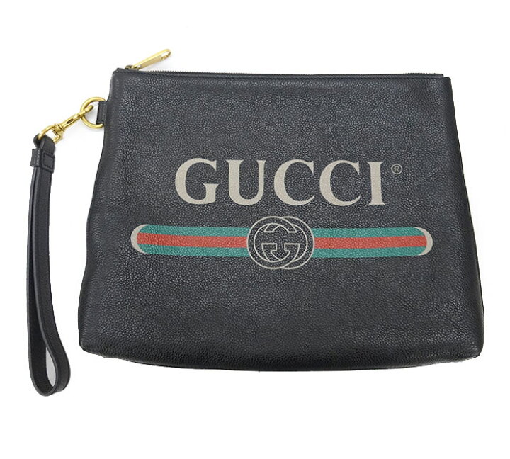 楽天市場】【GUCCI】グッチ ロゴプリント クラッチバッグ ヴィンテージ 