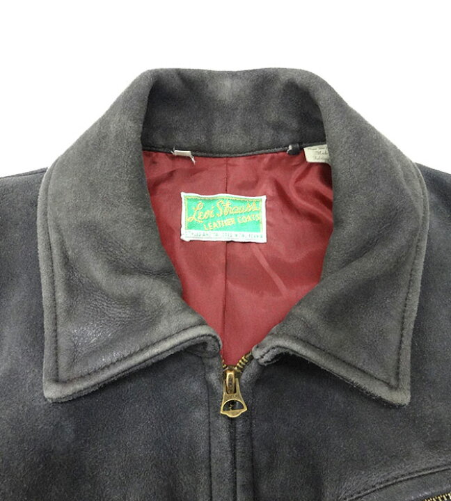 CLOTHING】 リーバイス LVC 1930s レザー ジャケット メンズ S 羊革 革ジャン アウター グレー系 イタリア製 【中古】FF3658 : リサイクルストア エコライフ