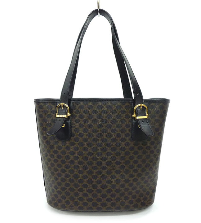 楽天市場】【CELINE】セリーヌマカダム柄 バケツ型 トートバッグ  