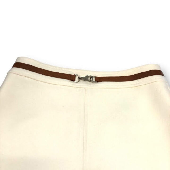 楽天市場】美品【HERMES】エルメス ウール フレアスカート 白 