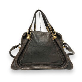 【Chloe】クロエ パラティ 2way トートバッグ ブラウン ショルダーストラップ 鞄 レディース RA6616【中古】