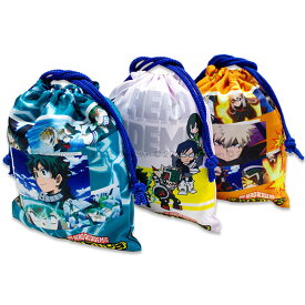 送料無料 僕のヒーローアカデミア 巾着 3枚組 Sサイズ 約18×21cm ポリエステル100％ MY HERO ACADEMIA ヒロアカ