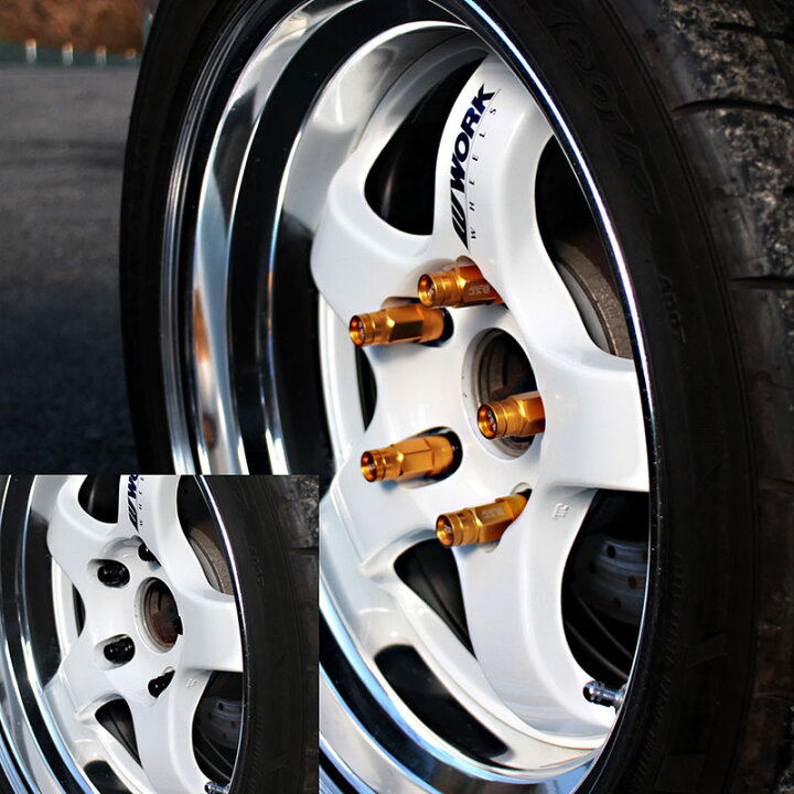 楽天市場 ホイールナットセット M12 P1 5 P1 25 全長60mm ゴールド 16本 Bscトランスフォーム ラグナット ロックナット 国産車 輸入車 汎用 社外品 盗難防止 カスタムカー Jdm Usdm ワイスピ E Mono Plus 楽天市場店