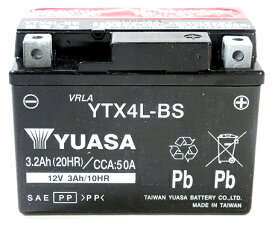 新品 台湾ユアサ AGMバッテリー YTX4L-BS ◆ 互換：VTX4L-BS YT4L-BS GTH4L-BS FT4L-BS DTX4L-BS