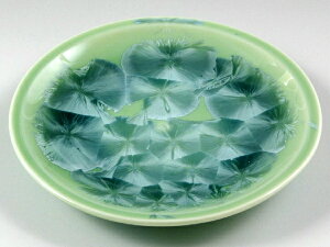 京焼・清水焼　銘々皿　トウア369-03 花結晶(緑)