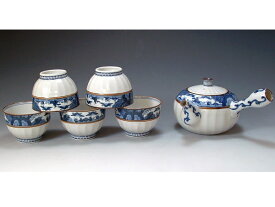 京焼・清水焼　急須茶器揃　JIB136　帯山水【送料無料】