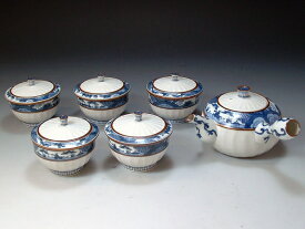 京焼・清水焼　急須茶器揃　JIN132　帯山水　蓋付【送料無料】