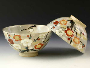 京焼・清水焼 組飯碗 LHK461 寒梅(かんばい)
