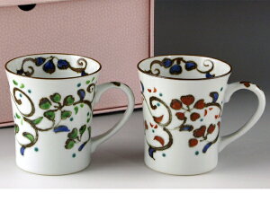 京焼・清水焼 マグカップ CTH599 花唐草(はなからくさ) ペア