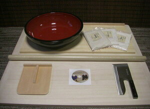 左用 42cこね鉢L判そば粉セット 固定木付きまな板プラス オフィス木村it21