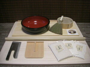 L判フルイ粉ホーキそば粉セット 固定木付きまな板プラス オフィス木村it21